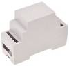 TRU COMPONENTS TC-7910732 Contenitore da guida DIN 34 x 89 x 63 ABS-V0 Grigio 1 pz.