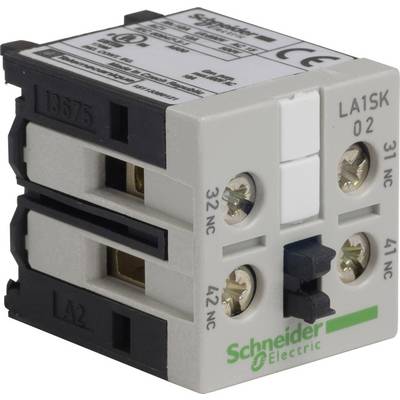 Contattore di Schneider Electric, modello LA1SK02, con quattro morsetti di connessione, utilizzato per l'espansione di circuiti elettrici principali.