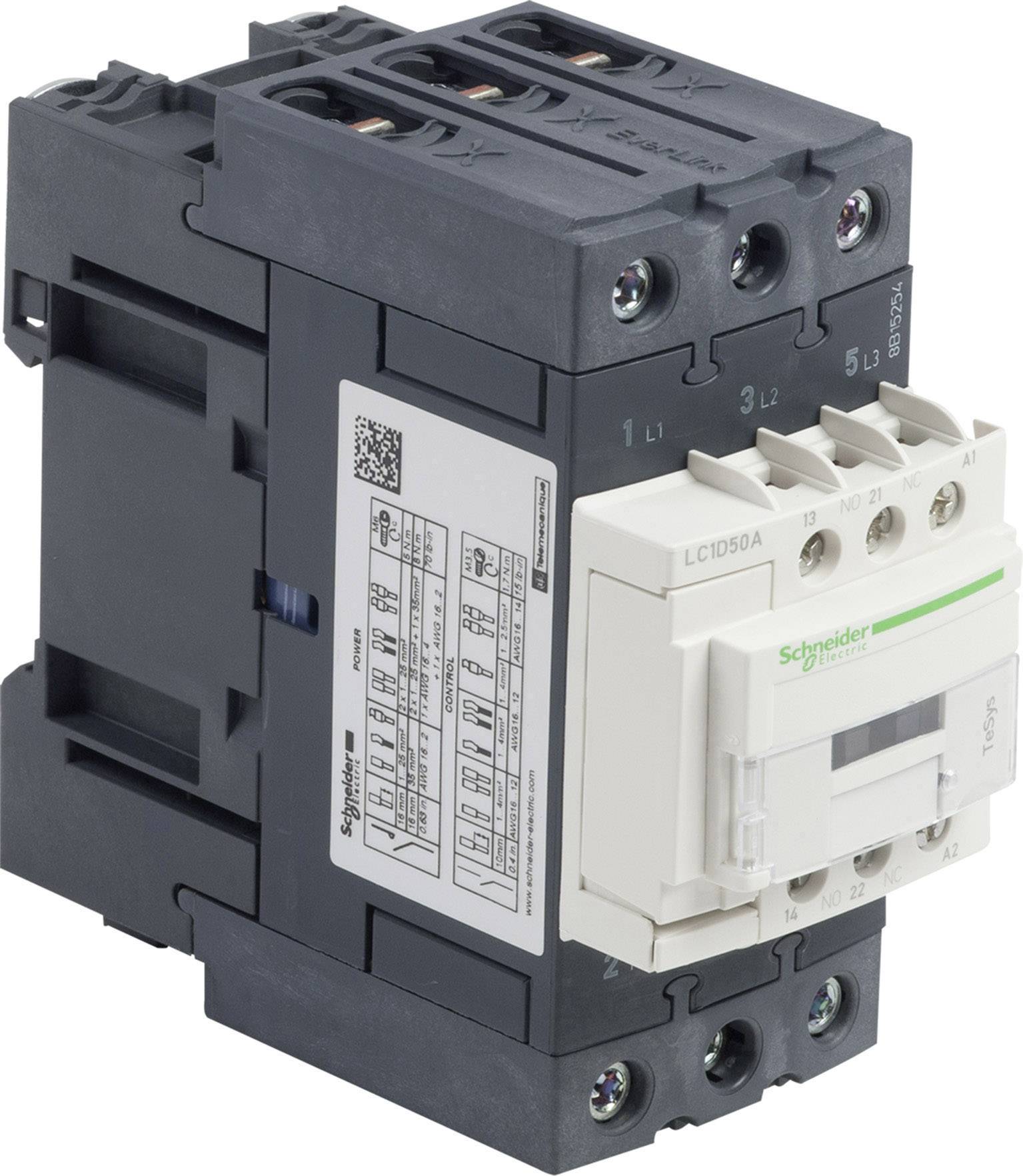 Interruttore di potenza 'Schneider Electric' con dettagli tecnici. I componenti principali e i collegamenti sono chiaramente visibili.