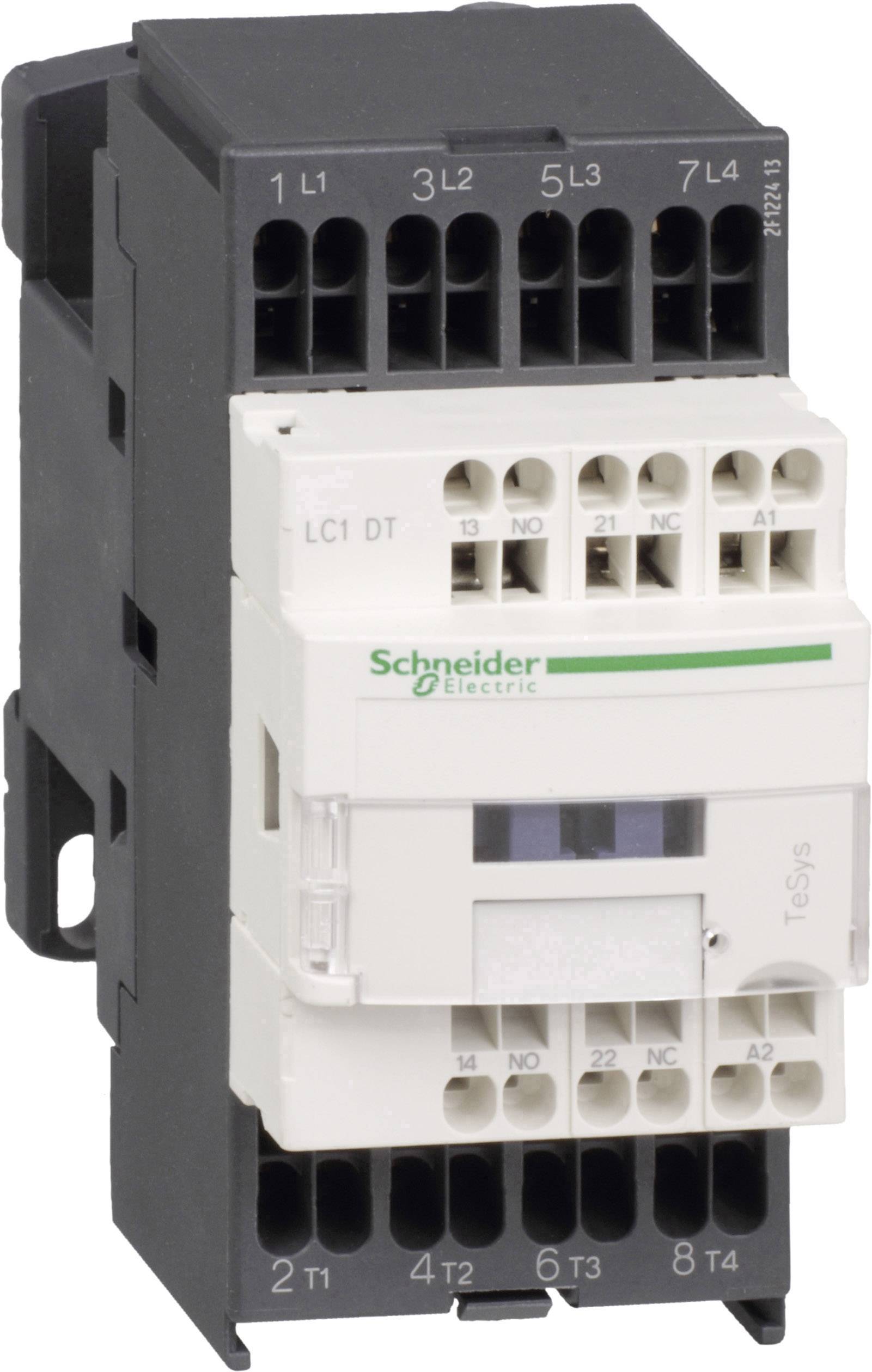 Un interruttore di Schneider Electric con multiple possibilità di connessione per linee elettriche, nome modello TeSys.