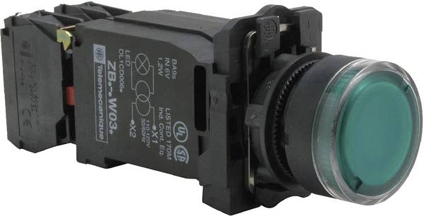 Schneider Electric XB5AW3345 XB5AW3345 Pulsante illuminato 600 V 6 A Momentaneo (Ø x A) 22 mm x 42 mm IP66, IP67, IP69, IP69K 1 pz.