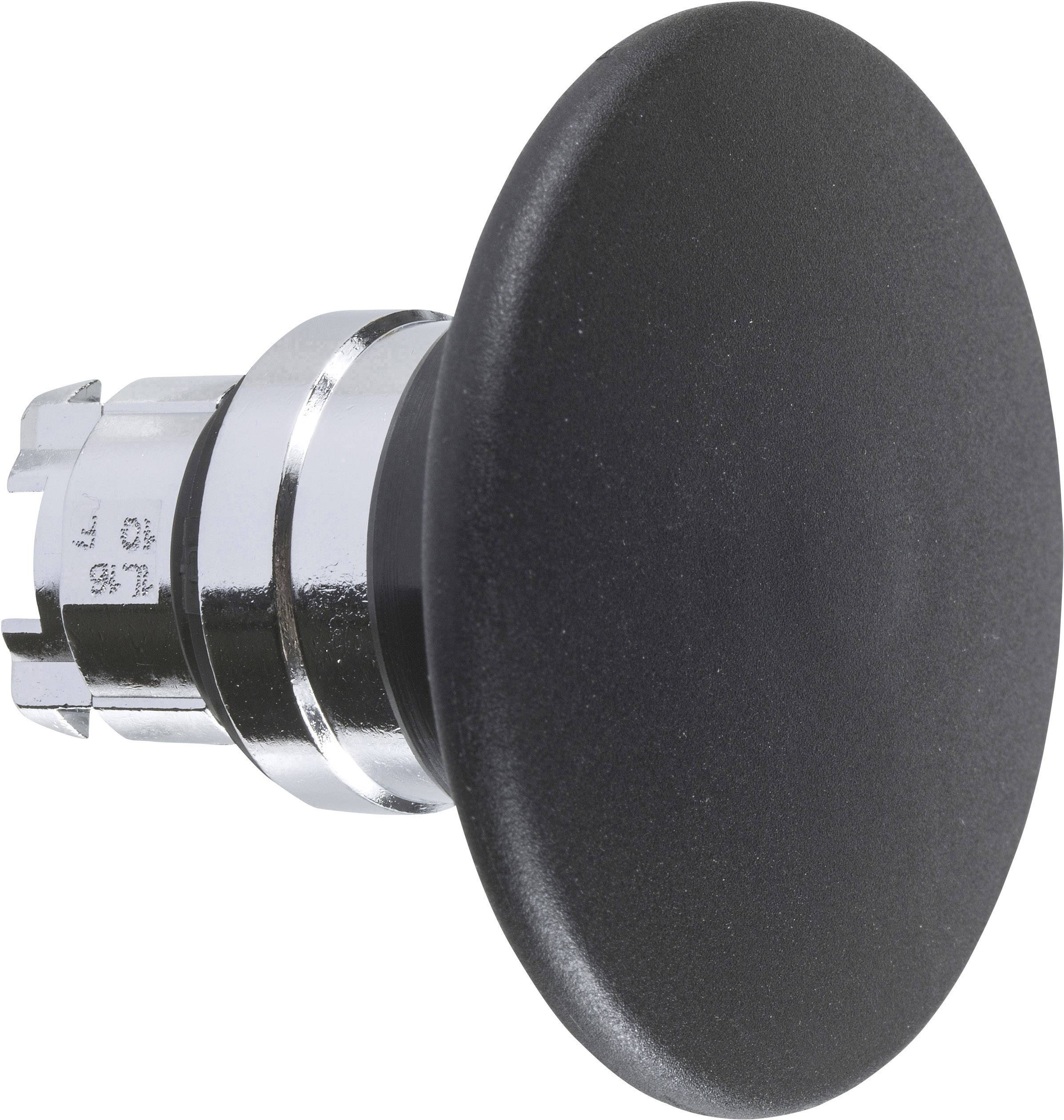 Schneider Electric ZB4BR2 ZB4BR2 Pulsante elemento frontale Anello frontale in metallo 1 tasto Nero Sblocco a pressione 1 pz. Pezzo