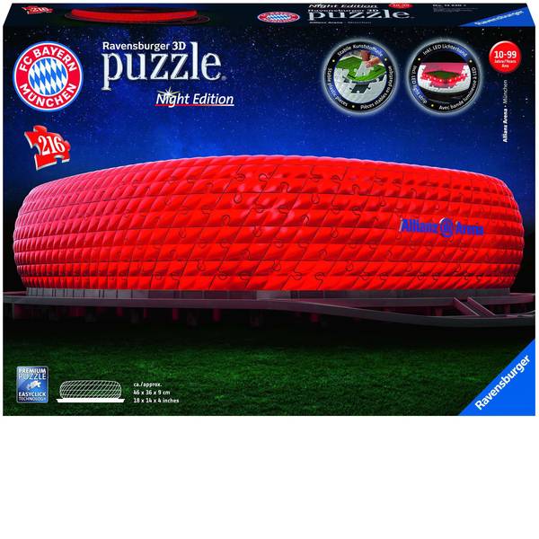 Puzzle - Ravensburger Allianz Arena bei Nacht 12530 - Puzzle - Ravensburger Allianz Arena bei Nacht 12530 -