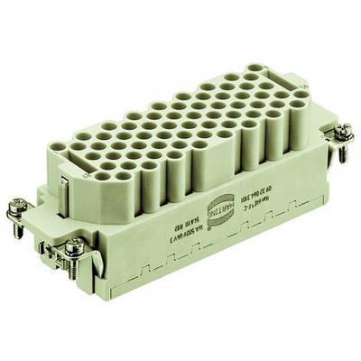 Spina multipolare con involucro in plastica beige e diversi punti di fissaggio a vite, utilizzata per il collegamento in quadri elettrici.