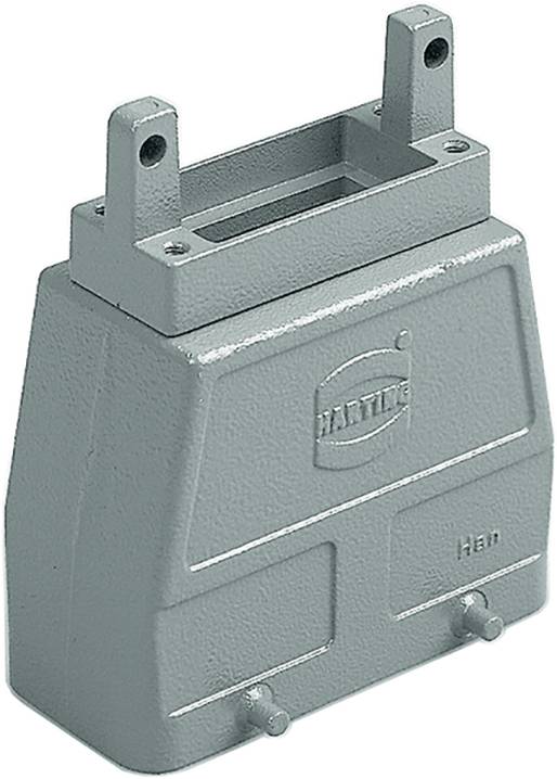 Un involucro rettangolare grigio con la scritta 'HARTING' sul lato frontale. Ha due elementi di fissaggio superiori.
