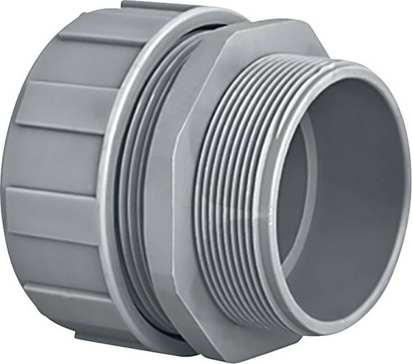 HellermannTyton 166-40709 PSR63-S-M63-PA66-GY Raccordo a vite del tubo flessibile Grigio M63 Piatto 1 pz.