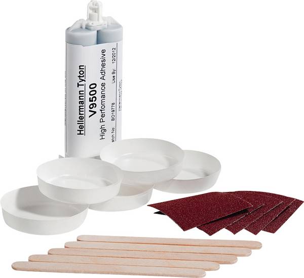 HellermannTyton 627-95001 Colla bicomponente per termoretraibili Nero    1 pz.