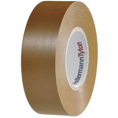 Nastro isolante marrone di HellermannTyton in rotolo.