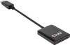 club3D CSV-6200H DisplayPort Adattatore [1x Spina DisplayPort, Presa Micro B USB 3.2 Gen 1 (USB 3.0) - 2x Presa HDMI] Nero