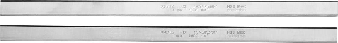 Due strisce orizzontali in acciaio inossidabile con marcature incise e testo tenue, mostrate su uno sfondo bianco.