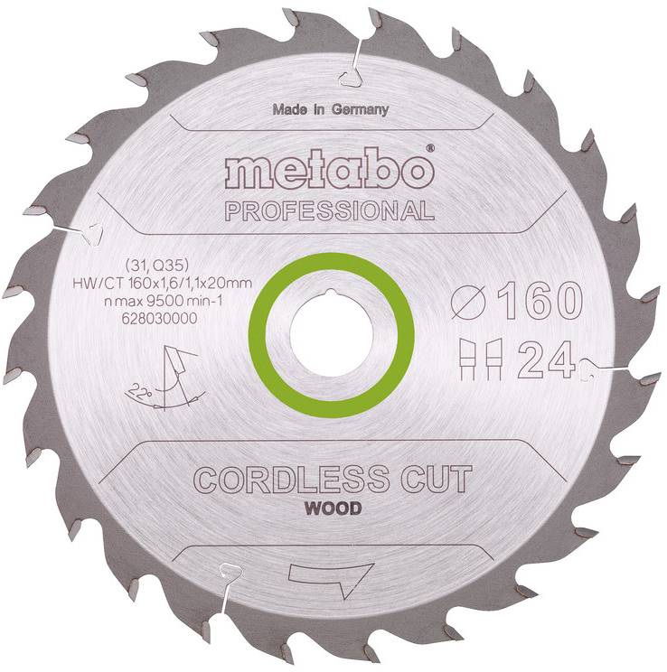 Metabo 628030000 Lama circolare 160 mm 1 pz.