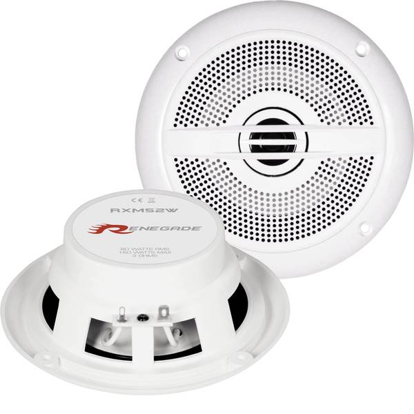 Altoparlanti da incasso per auto - Renegade RXM52W Altoparlante marino 160 W Contenuto: 1 Paia - Altoparlanti da incasso per auto - Renegade RXM52W Altoparlante marino 160 W Contenuto: 1 Paia -