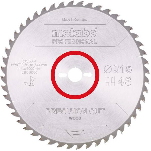 Metabo  628056000 Lama circolare 315 mm  1 pz.