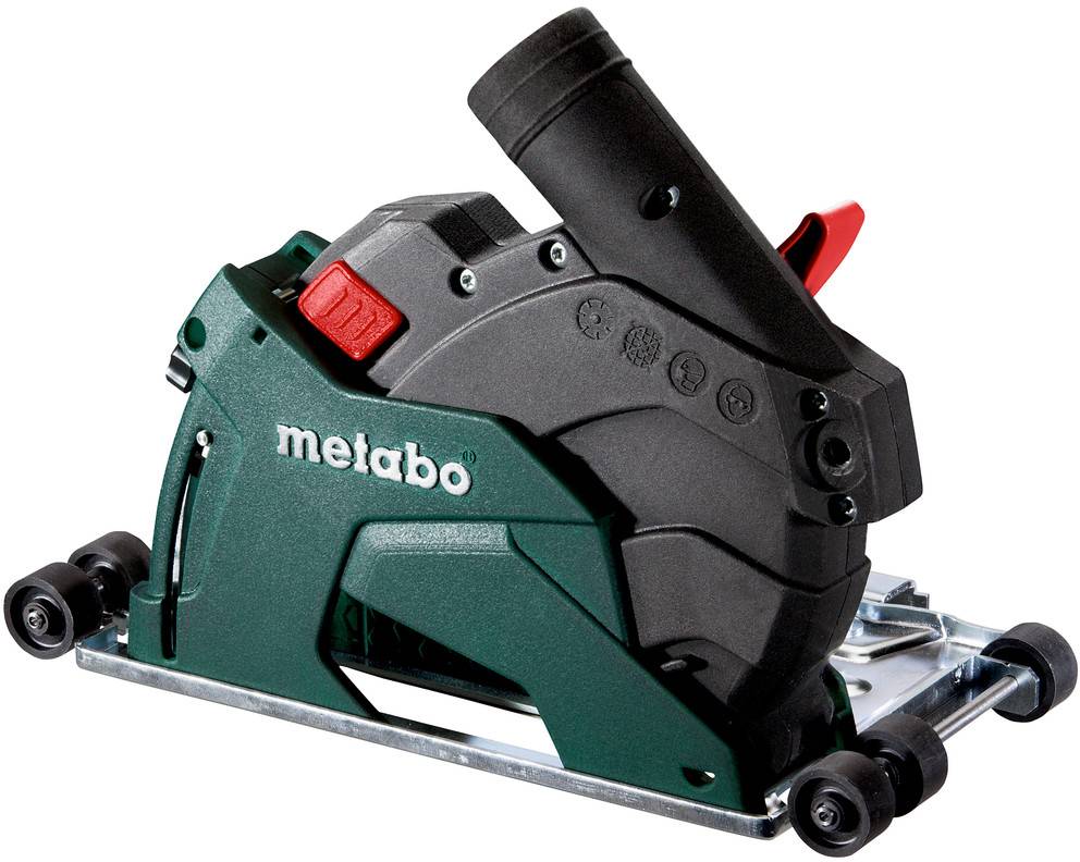 Utensile scanalatore murale Metabo portatile con doppi dischi di taglio e base regolabile per tagliare scanalature nella muratura.