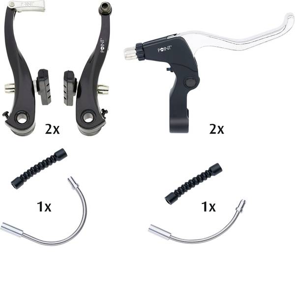 Freni per bicicletta - Freno a V Alhonga 32006901 1 KIT Nero - Freni per bicicletta - Freno a V Alhonga 32006901 1 KIT Nero -