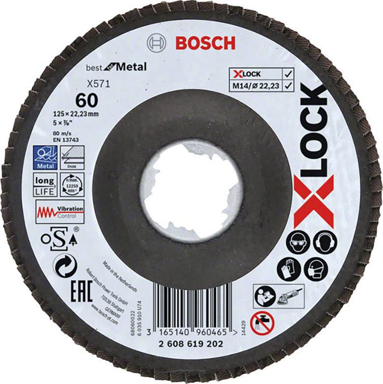 Bosch Accessories Diametro 125 mm Dimensione dei grani=60 1 pz.