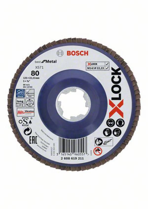 Bosch Accessories  2608619211  2608619211    Diametro 125 mm  Ø foro 22.23 mm    1 pz.