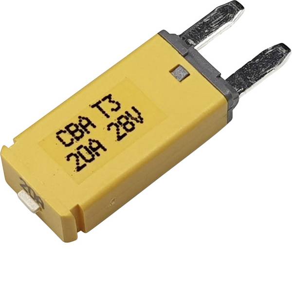 Fusibili per auto - Interruttore automatico fusibile piatto standard 20 A Giallo Hansor Circuit Breaker Mini, type 3. Manual Reset, 20A CBA3 - Fusibili per auto - Interruttore automatico fusibile piatto standard 20 A Giallo Hansor Circuit Breaker Mini, type 3. Manual Reset, 20A CBA3 -