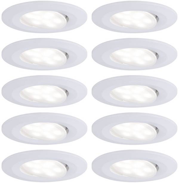 Paulmann  Lampada a LED da incasso per bagno Kit da 10    60 W  Bianco opaco