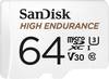 SanDisk High Endurance Monitoring Scheda miniSDXC 64 GB Class 10, UHS-I, UHS-Class 3, v30 Video Speed Class incl. Adattatore SD