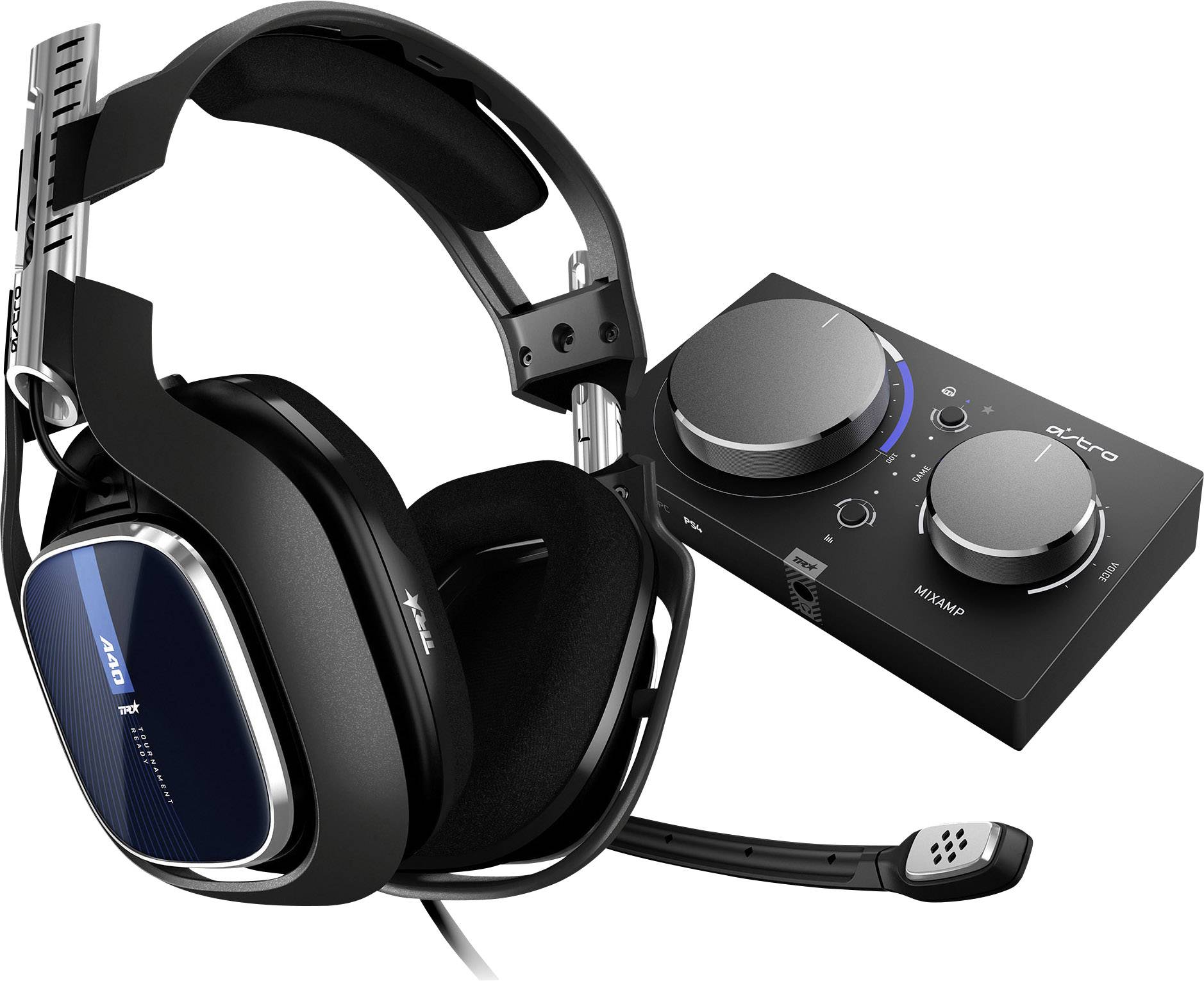 Astro Gaming A40 TR + MixAmp Pro Gaming Cuffie Over Ear via cavo Stereo  Nero, Blu Riduzione del rumore del microfono, El | Conrad.it