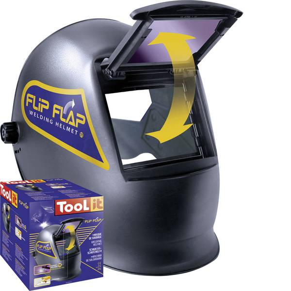 Caschi di protezione - Casco di saldatura Nero Toolit FLIP-FLAP 042513 EN 166, EN 168, EN 175 - Caschi di protezione - Casco di saldatura Nero Toolit FLIP-FLAP 042513 EN 166, EN 168, EN 175 -