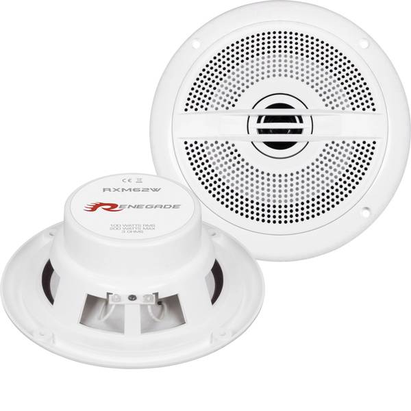Altoparlanti da incasso per auto - Renegade RXM62W Altoparlante marino 200 W Contenuto: 1 Paia - Altoparlanti da incasso per auto - Renegade RXM62W Altoparlante marino 200 W Contenuto: 1 Paia -