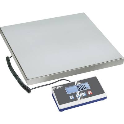 Bilancia elettronica con piattaforma rettangolare in acciaio inossidabile e display digitale. Il display mostra '0,00'.