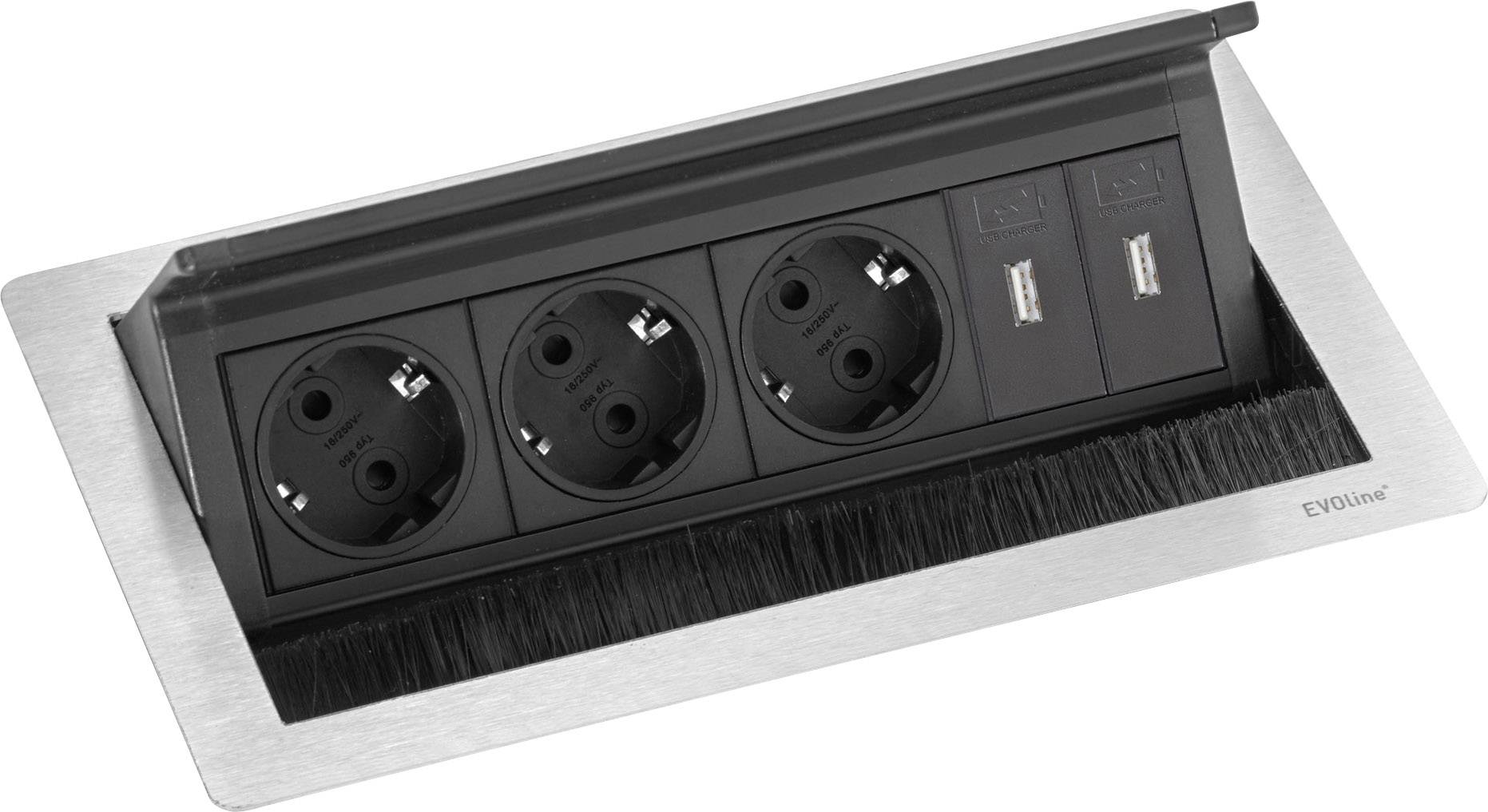 Multipresa 4 Posti Schuko con Interruttore e Cavo 1,5m Nero ICPS4042B Fme
