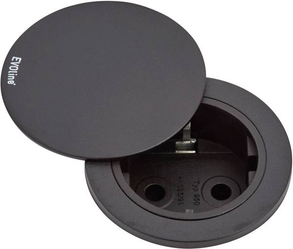 EVOline 159280004100 Multipresa ad incasso 1 parte Nero  1 pz.