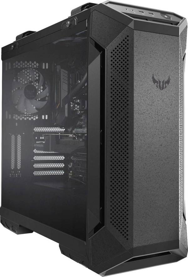 CASE M.TOWER ASUS GAMING A21 USB3.0, PANNELLO NASCONDI CAVI (COMP. CON MB BTF), SIDE PANNEL TRASP - BIANCO