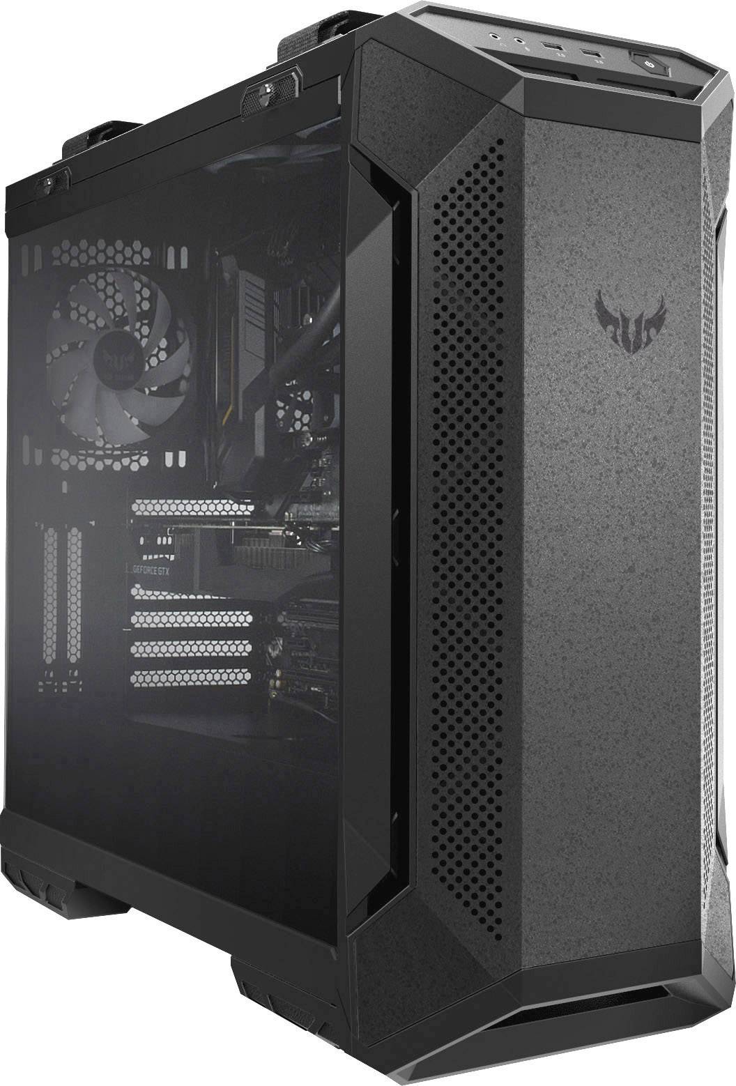 CASE M.TOWER ASUS GAMING A21 USB3.0, PANNELLO NASCONDI CAVI (COMP. CON MB BTF), SIDE PANNEL TRASP - BIANCO-0