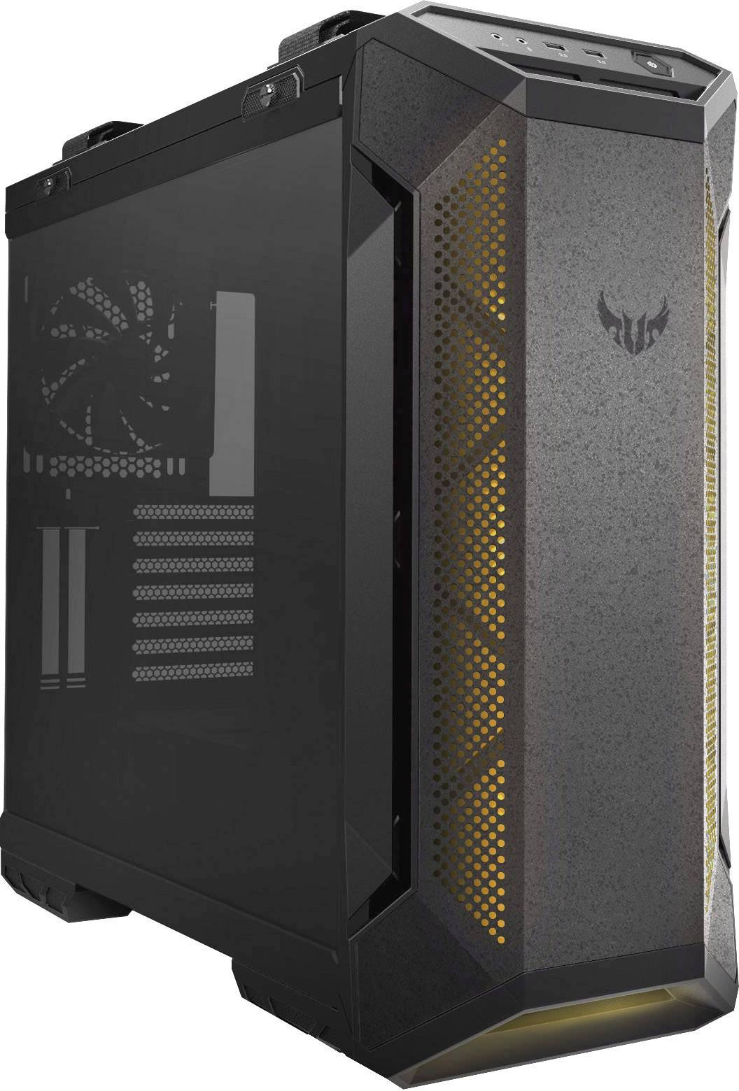 CASE M.TOWER ASUS GAMING A21 USB3.0, PANNELLO NASCONDI CAVI (COMP. CON MB BTF), SIDE PANNEL TRASP - BIANCO-1