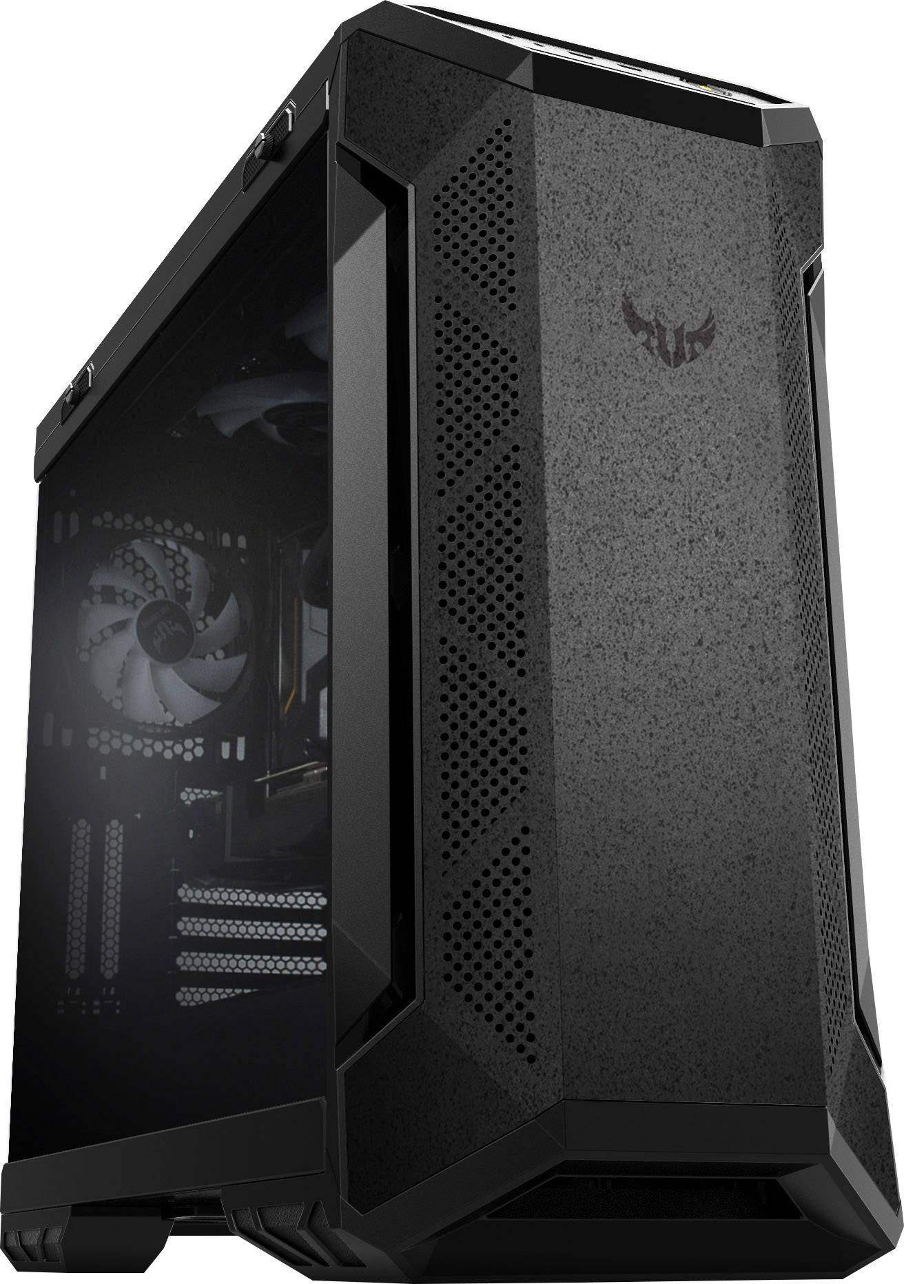 CASE M.TOWER ASUS GAMING A21 USB3.0, PANNELLO NASCONDI CAVI (COMP. CON MB BTF), SIDE PANNEL TRASP - BIANCO-2