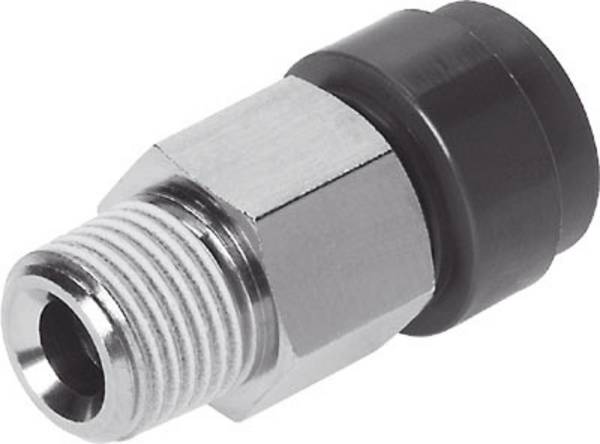 FESTO Raccordo filettato a innesto 160508 QS-V0-3/8-12  Filetto esterno: 3/8" (10 mm)  Ø tubo: 12 mm Ø Perno: 12 mm  1 pz.