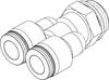FESTO Raccordo a Y 186182 QSY-G1/8-8 Filetto esterno: 1/8" Ø tubo: 8 mm Ø Perno: 8 mm 1 pz.