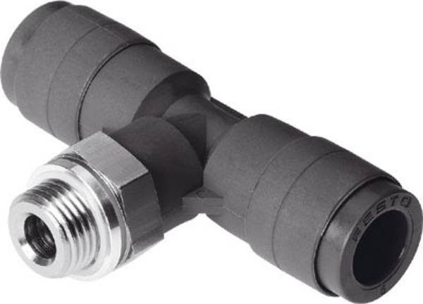 FESTO Raccordo a T 186340 QST-V0-G1/4-10  Filetto esterno: G 1/4  Ø tubo: 10 mm   1 pz.