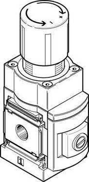 FESTO Valvola per il controllo di precisione della pressione 538024 MS6-LRP-1/2-D5-A8 G 1/2, G 1/3  Materiale cassa Alluminio Materiale sig NBR 1 pz.