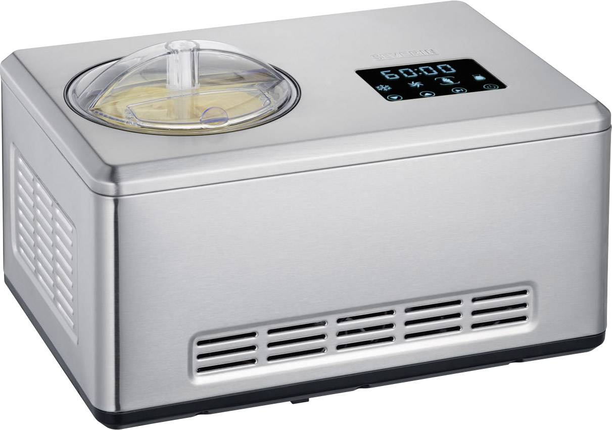 Severin EZ 7406 macchina per gelato Gelatiera compressore 2 L 180 W Acciaio inossidabile-0