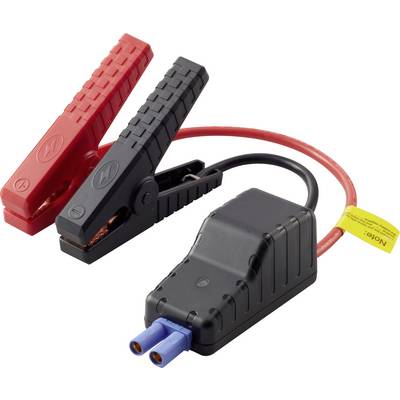 Cavo di avviamento rosso e nero con morsetti per collegare batterie di auto.