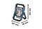 Faro da cantiere Bosch, portatile, dimensioni: 187 mm x 69 mm x 292 mm.