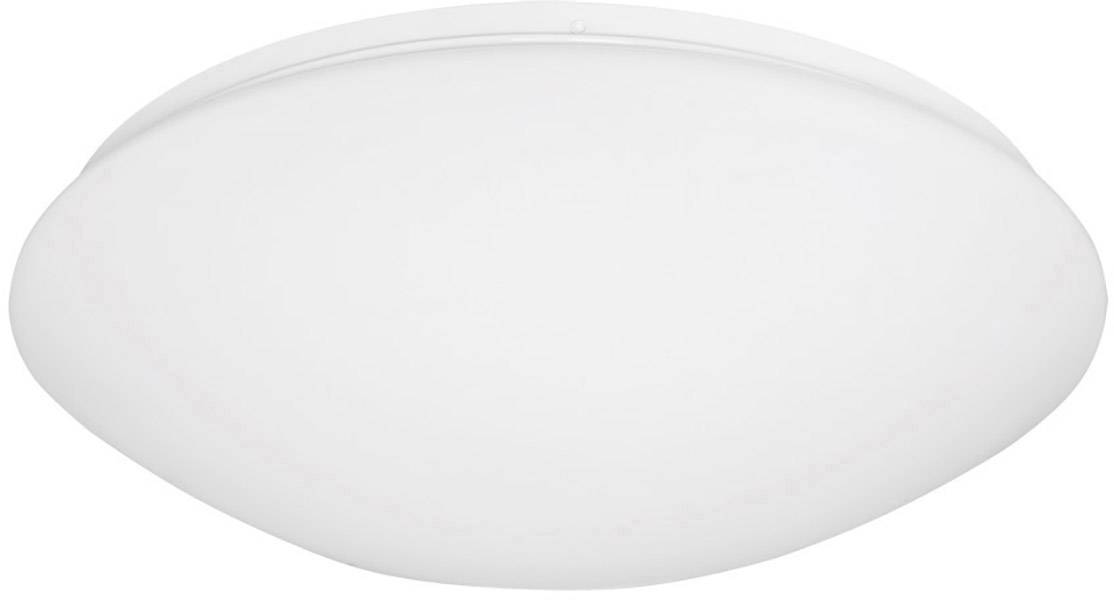 Plafoniera bianca, rotonda, dal design essenziale. Ideale per l'illuminazione di interni.