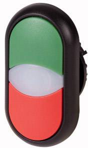 Eaton 216699 M22S-DDL-GR Pulsante doppio Anello frontale in plastica Pulsante 1 pz. Pezzo