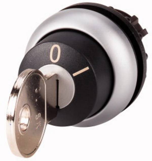 Eaton  111776  M22-WRS-MS10-A1  Pulsante a chiave  Anello frontale in plastica  Chiave  Nero    Sblocco a chiave  1 pz.  Pezzo