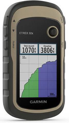 Un dispositivo GPS portatile mostra un profilo altimetrico con un dislivello complessivo di 1070 piedi e un'altezza massima di 3806 piedi.