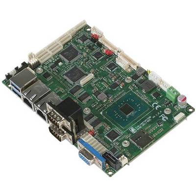 Una scheda verde con vari connettori e chip, tra cui porte USB e VGA. Tipica dei moduli per computer.