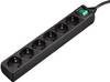Hama 121914 Multipresa con interruttore 6 scomparti Nero Schuko 1 pz.