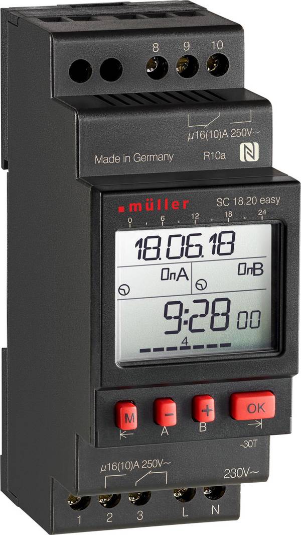 Müller SC 18.20 easy 12V ACDC Timer per guida DIN digitale 12 V/DC, 12 V/AC 4000 W