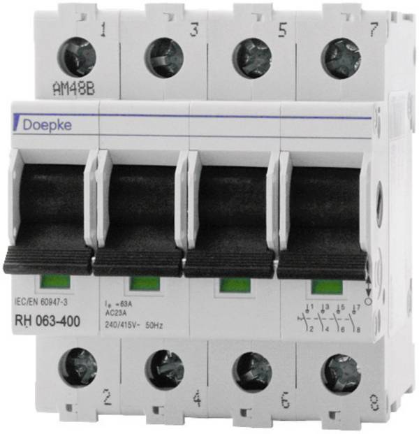 Doepke 09981063 RH 063-400 Interruttore principale 4 poli 63 A 240 V, 415 V