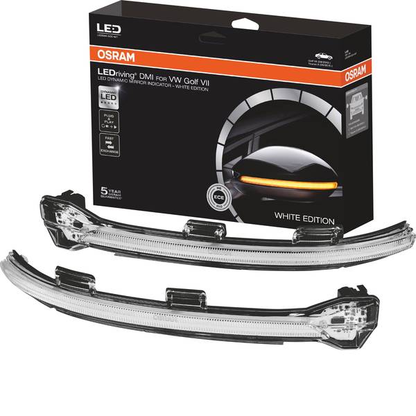 Faretti per auto - Indicatori di direzione per specchietti retrovisori, Freccia LEDriving® Golf VII - White Edition LED Osram Auto (L x L x - Faretti per auto - Indicatori di direzione per specchietti retrovisori, Freccia LEDriving® Golf VII - White Edition LED Osram Auto (L x L x -